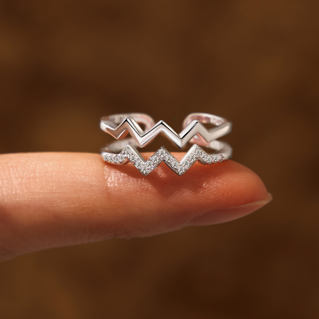 [LAZYDAWN] wave double ring 指輪 リング 4_3bb72722-6b40-4ec2-b92b-